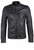 Men's Leather Jacket In Black - Black