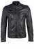 Men's Leather Jacket In Black - Black