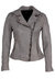 Narin Rf Leather Jacket In Light Grey - Light Grey