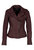 Twila Rf Leather Moto Jacket In Wine - Wine