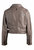 Vercy Os Leather Jacket In Taupe