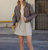 Vercy Os Leather Jacket In Taupe