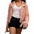 Wild 2 Rf Leather Jacket In Pink - Pink