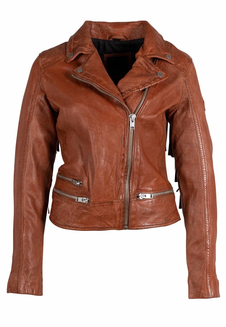 Zoe Rf Jacket In Burnt Orange - Burnt Orange