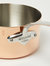 M'150S Copper Saucepan with Lid, Stainless Steel Handle, 1.9QT