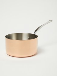 M'150S Copper Saucepan with Lid, Stainless Steel Handle, 1.9QT