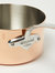 M'150S Copper Saucepan with Lid, Stainless Steel Handle, 2.6QT