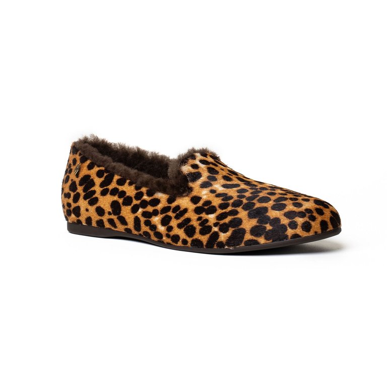 Audrey Pony - Animal Print Loafer - Leopard