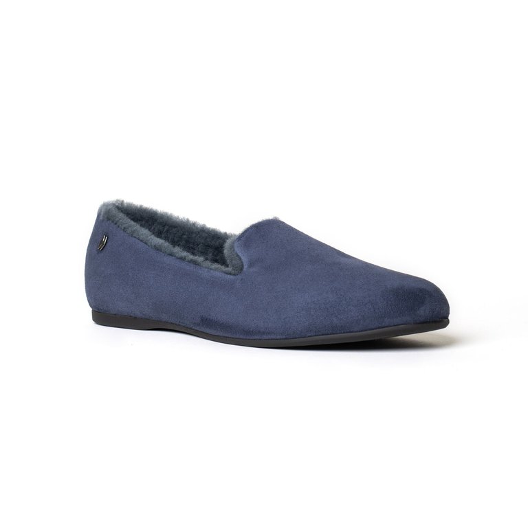 Audrey Suede Classic Loafer - Navy