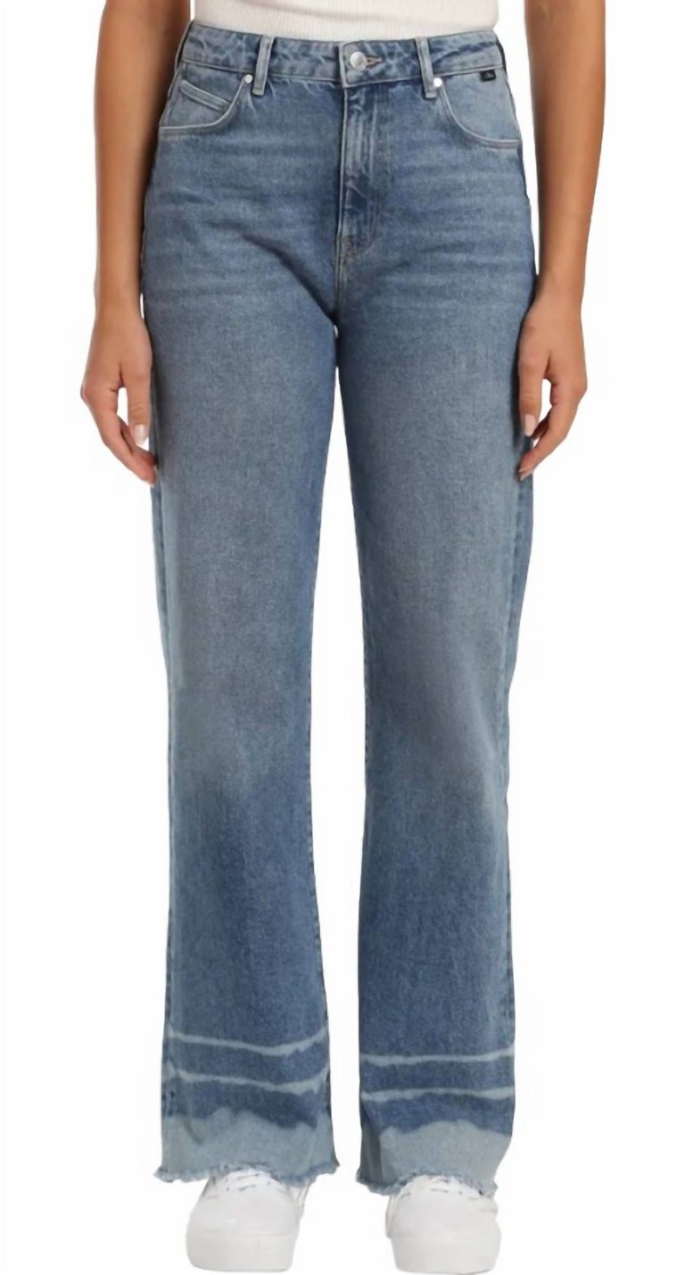 Aria High Rise Wide Leg Jeans In Organic Blue