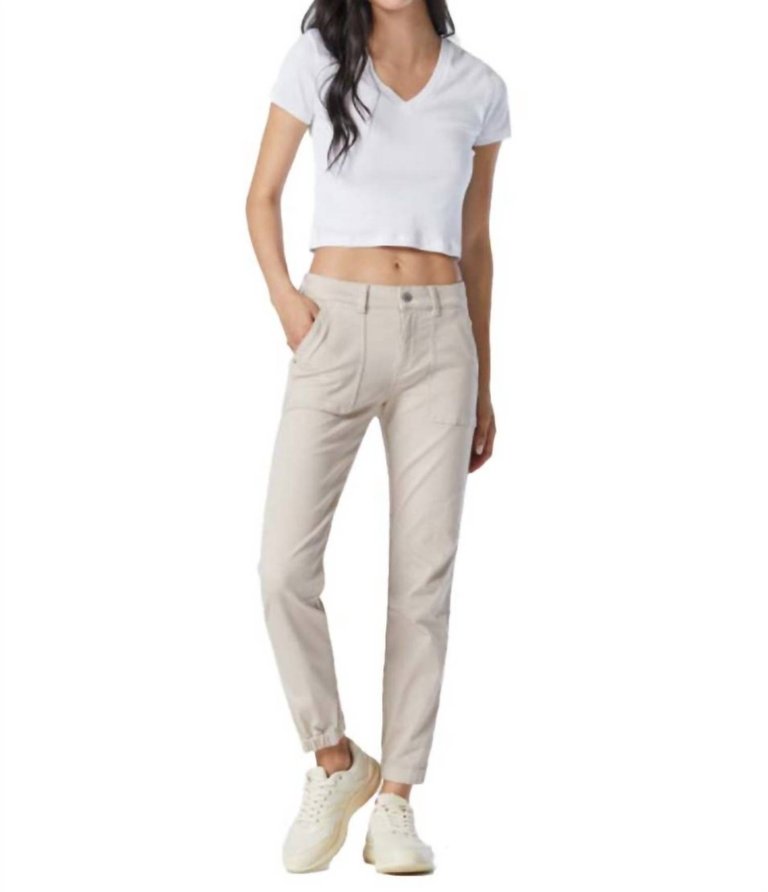 Ivy Mid Rise Cargo Pants In Silver Cloud Twill - Silver Cloud Twill