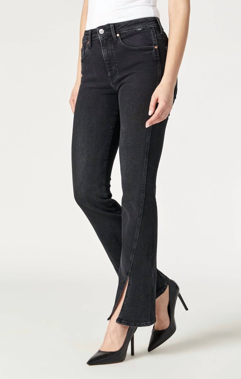 Maria Front Slit Jeans In Deep Smoke Flex Blue