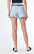 Rosie High Rise Boyfriend Shorts In Light Blue Blocking