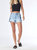 Rosie High Rise Boyfriend Shorts In Light Blue Blocking - Light Blue Blocking