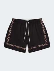 Black Leopard Game Swim Short