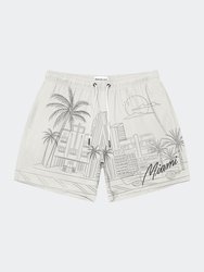 Miami Swim Short - White