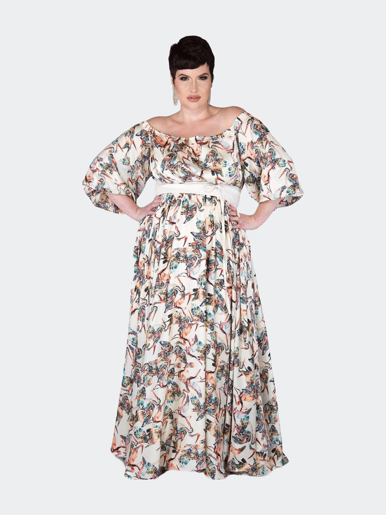 Crane Maxi Dress - Signature Crane Print