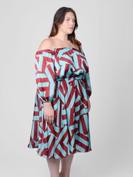 Edwina Midi Off Shoulder Dress