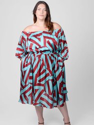 Edwina Midi Off Shoulder Dress