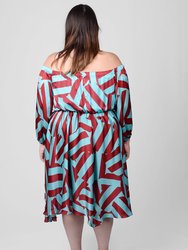 Edwina Midi Off Shoulder Dress