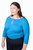 Tamara Keyhole Wrap Top In Blue