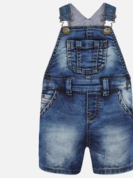 Navy Blue Denim Overalls - Navy Blue