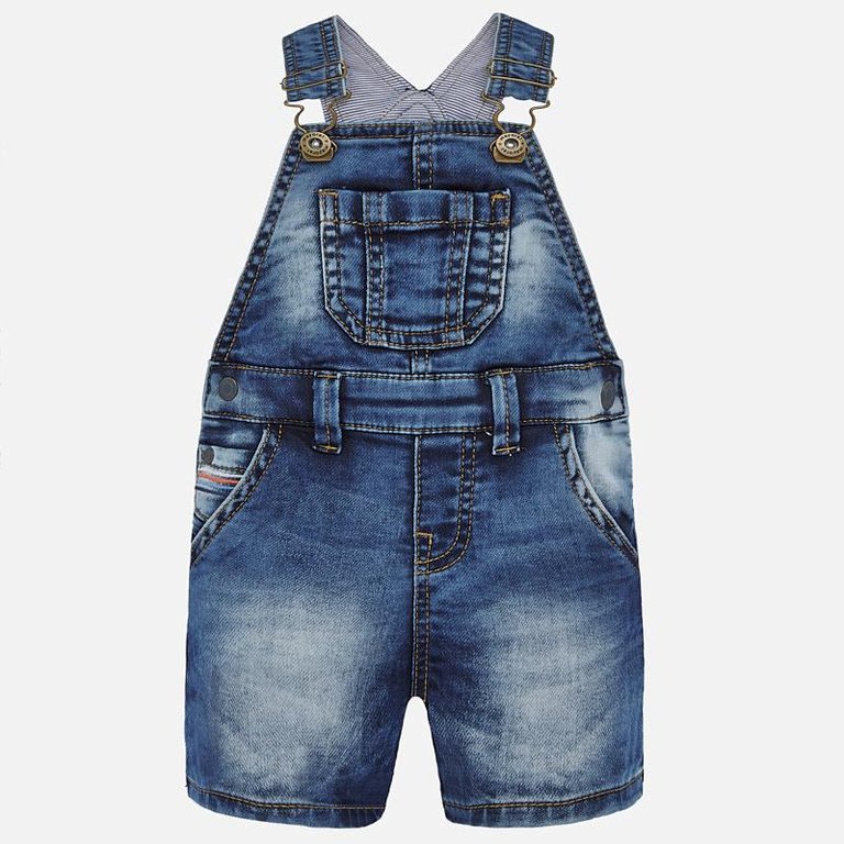 Navy Blue Denim Overalls - Navy Blue