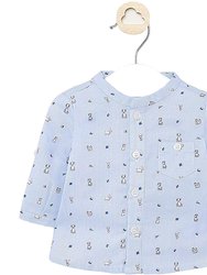 Sky Blue Puppy Shirt - Blue