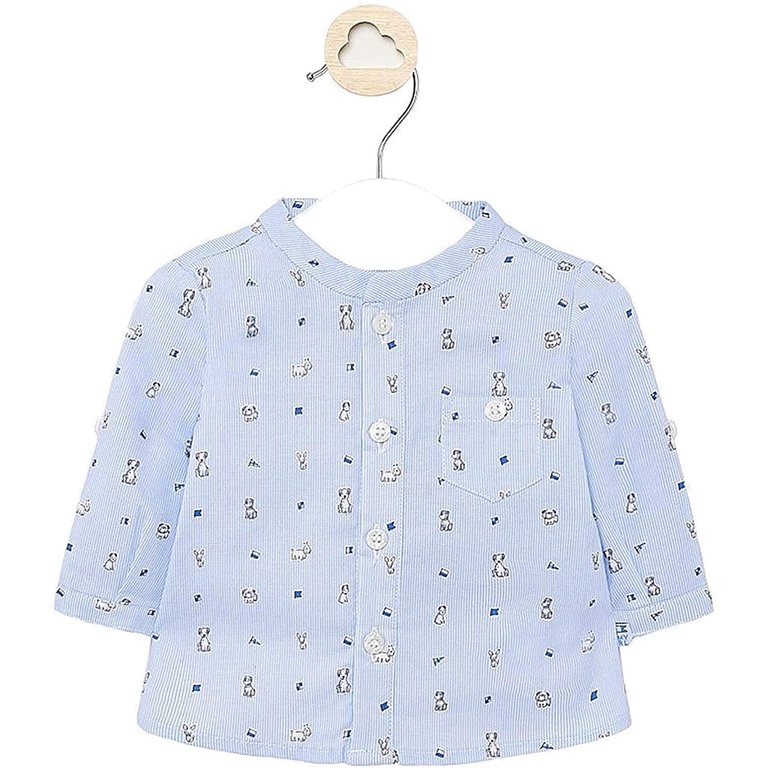 Sky Blue Puppy Shirt - Blue