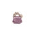 Micro Laia Bag & Air Pods Case - Lilac in Salmon Leather