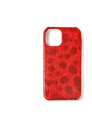 Nue Quinn iPhone Case - Spotted Scarlet in Wolffish Leather