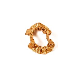 Peony Piña Scrunchie - Gilt in Pineapple Leather