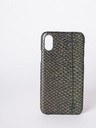 Quinn iPhone Case - Moss in Salmon Leather