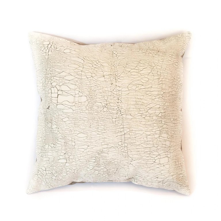 Allover Crackles Off-White Pillow Cover - Off-White