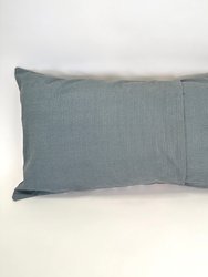 Dark Gray Mudcloth Lumbar Pillow Cover