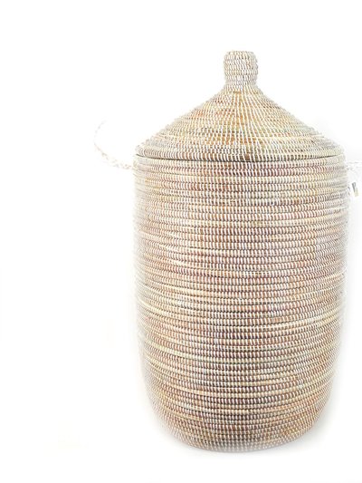 Mbare Ltd Dou Lid Storage Basket Monochrome White -  Large product