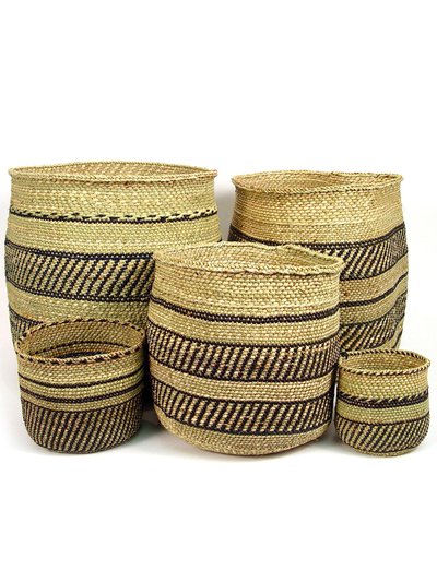 Mbare Ltd Iringa Woven Basket With Black Stripe product