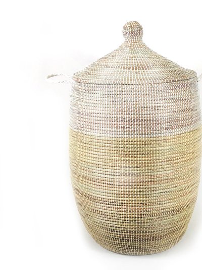 Mbare Ltd Large Two-Tone Basket - Natural + White product