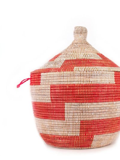 Mbare Ltd Low Storage Basket - Red Stripe product
