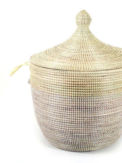 Mbare Ltd Low Storage Two-Tone Basket - Natural + White product