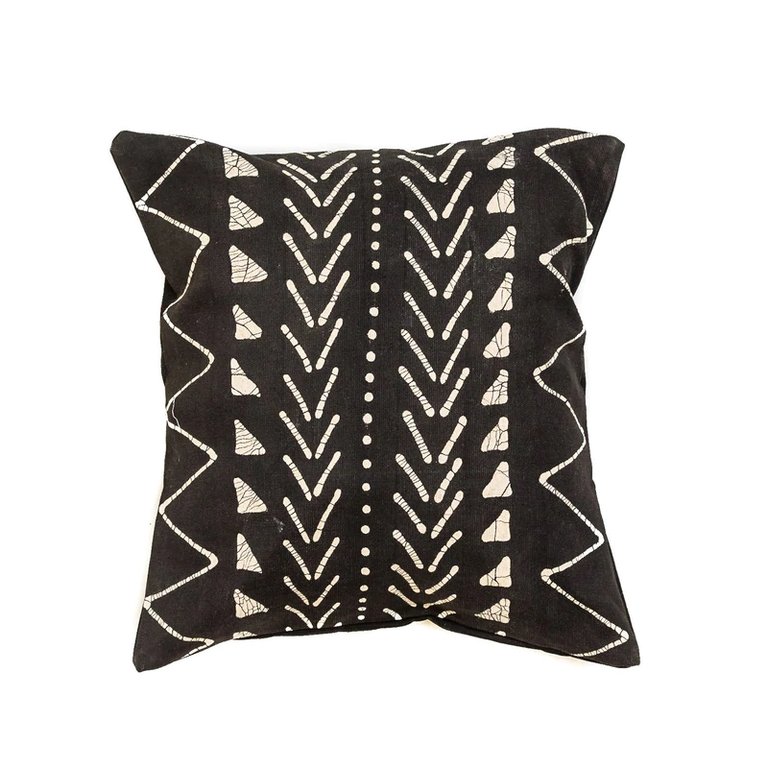 Matika Black Linear Pillow Cover - Black