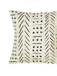 Matika Black Linen Pillow Cover - Black/White