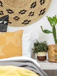 Matika Mustard Grid Pillow Cover