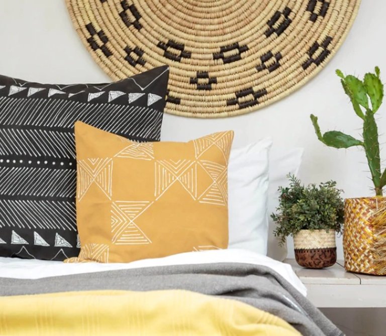 Matika Mustard Grid Pillow Cover