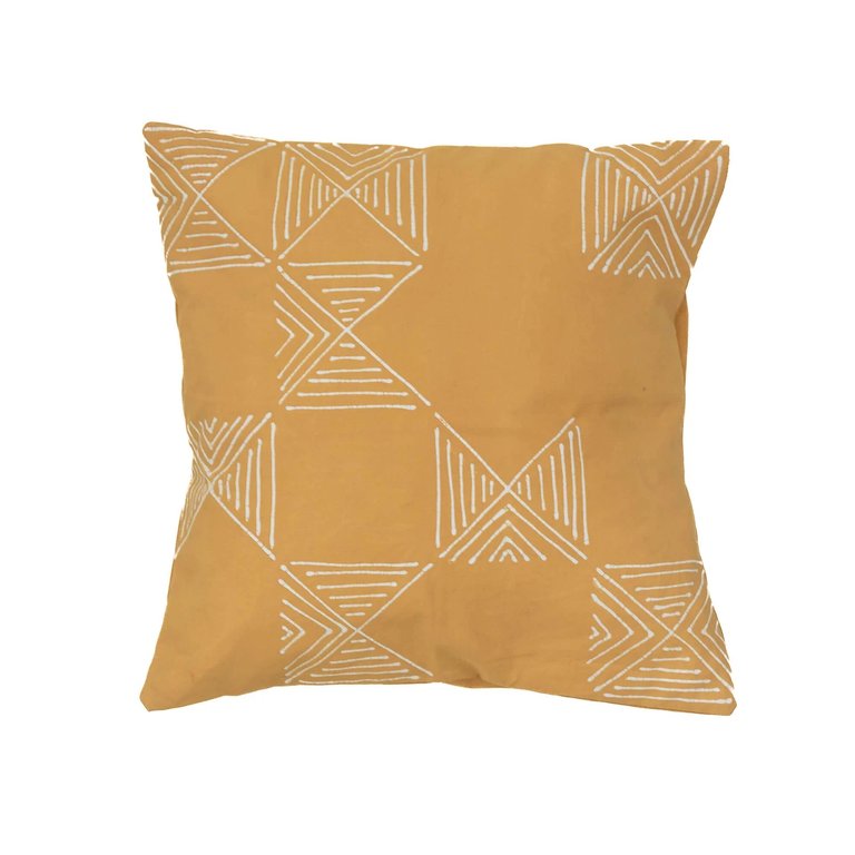 Matika Mustard Grid Pillow Cover - Mustard