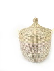 Medium Two-Tone Basket - Natural + White