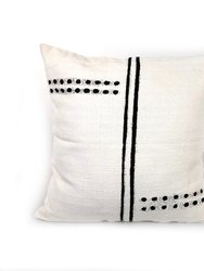 Sadza Dots + Lines Pillow Cover - White - White