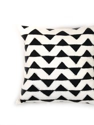 Sadza Triangles Pillow Cover - White