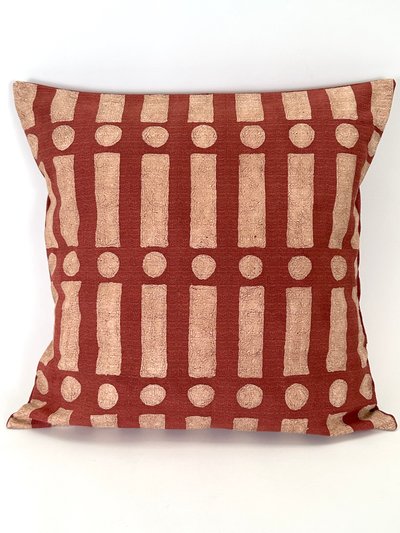 Mbare Ltd Terracotta Lines + Dots Pillow Cover product