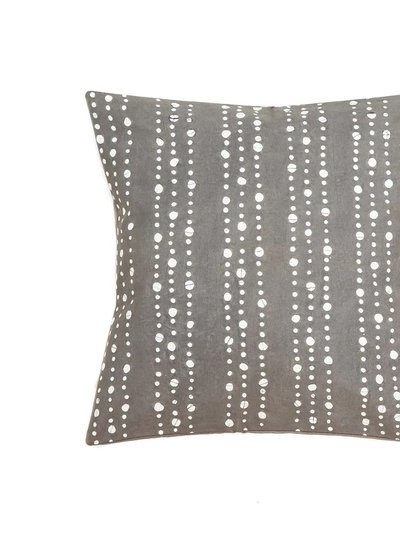 Mbare Ltd Tribal Cloth Lunar Dots Grey Pillow Cover product